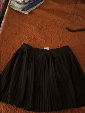 Black Pleated Mini Skirt - Women